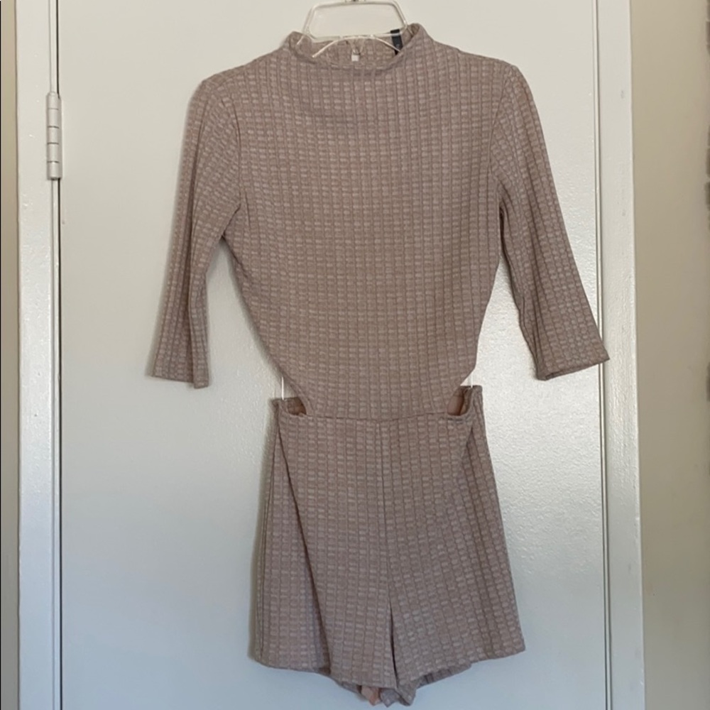 Nasty Gal Backless Mock Neck Romper